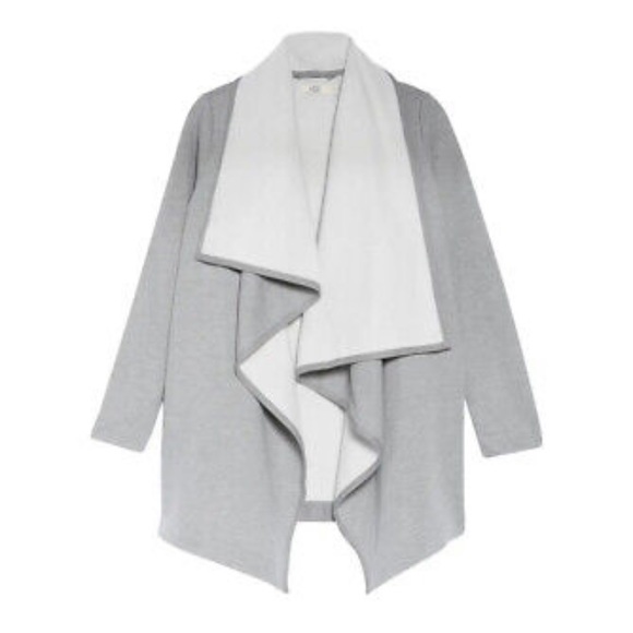 NWT UGG Janni Fleece gray Blanket Cardigan M / L - Picture 6 of 6